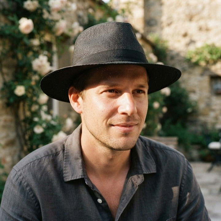 Straw Fedora Hat Handwoven UPF Breathable Adjustable Fit