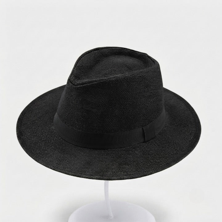 Straw Fedora Hat Handwoven UPF Breathable Adjustable Fit