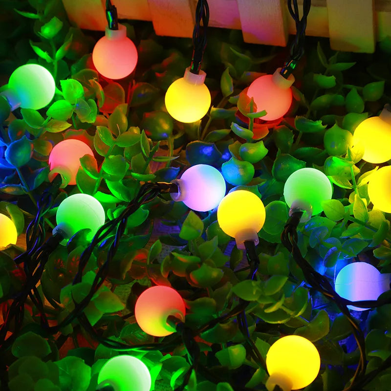 String Lights Solar-Powered Dusk-To-Dawn Weather-Resistant