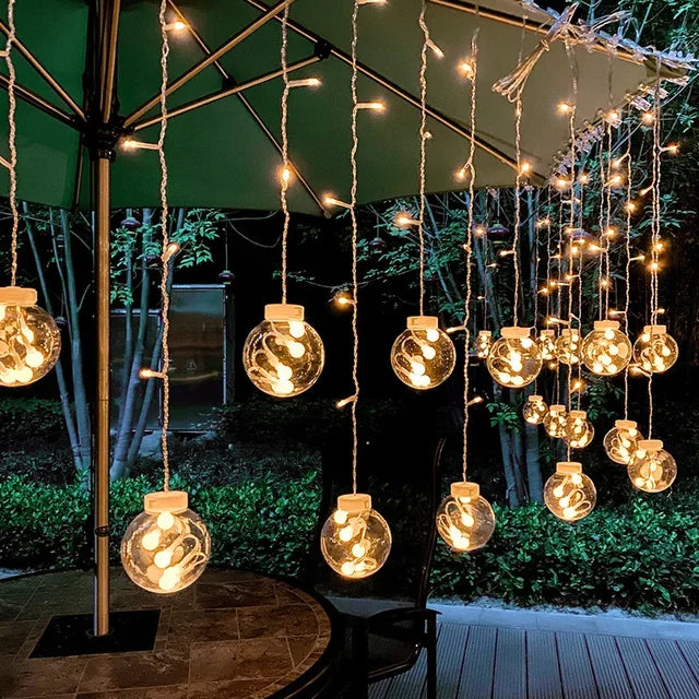 String Lights Solar-Powered Waterproof Warm Vintage Bulbs
