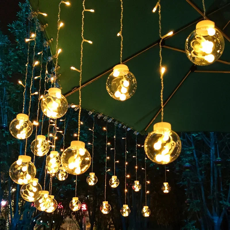 String Lights Solar-Powered Waterproof Warm Vintage Bulbs
