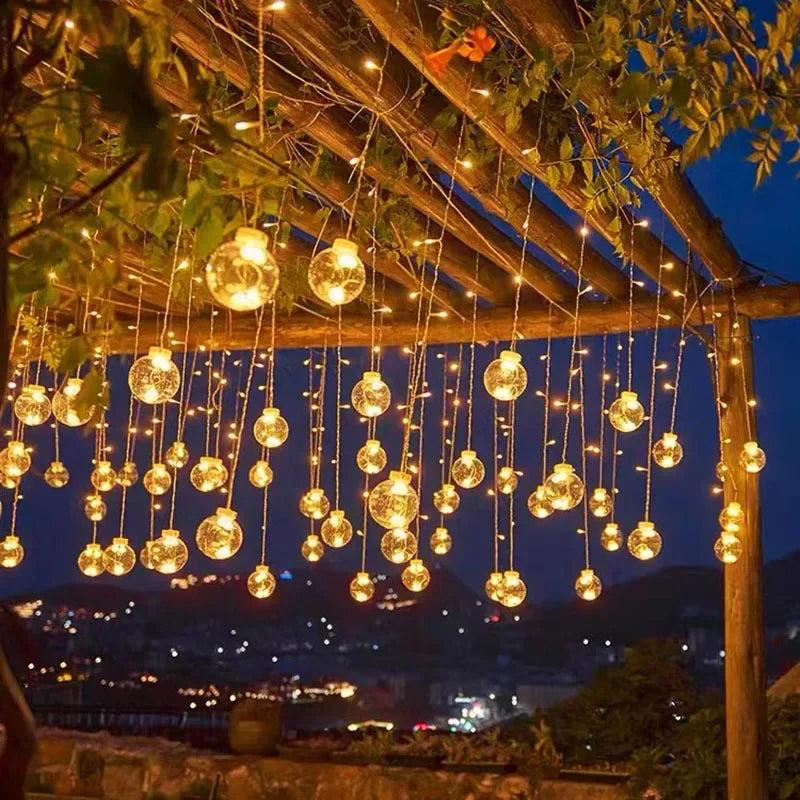String Lights Solar-Powered Waterproof Warm Vintage Bulbs