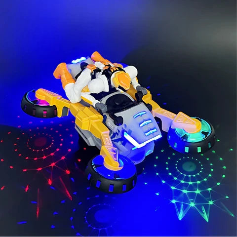 Stunt Bike Transforming To Action Figure Battery-Powered Indoor & Outdoor