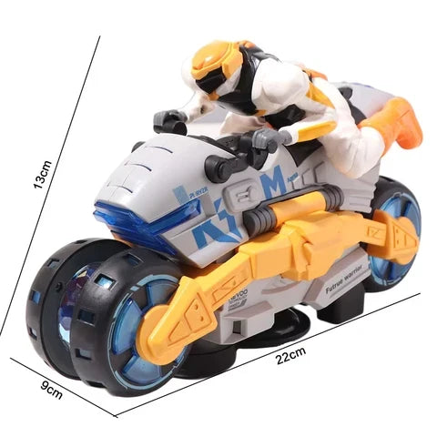 Stunt Bike Transforming To Action Figure Battery-Powered Indoor & Outdoor