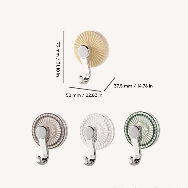 Suction Cup Hooks No-Drill Strong Waterproof Suction