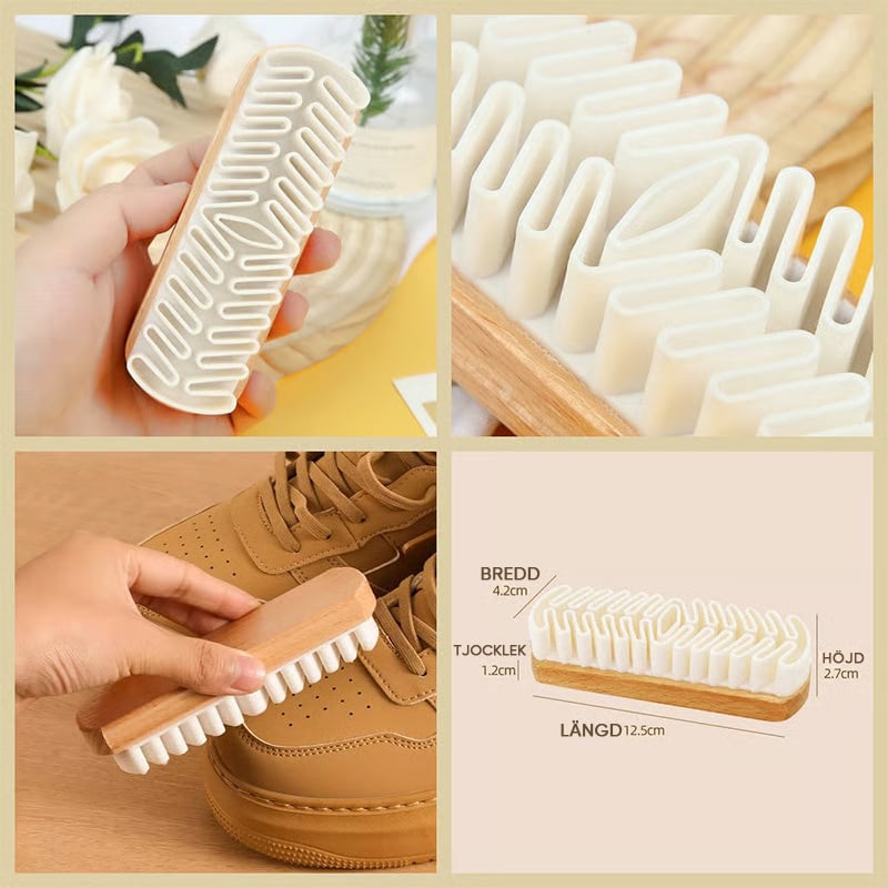 Suede & Nubuck Shoe Brush Soft Rubber Bristles