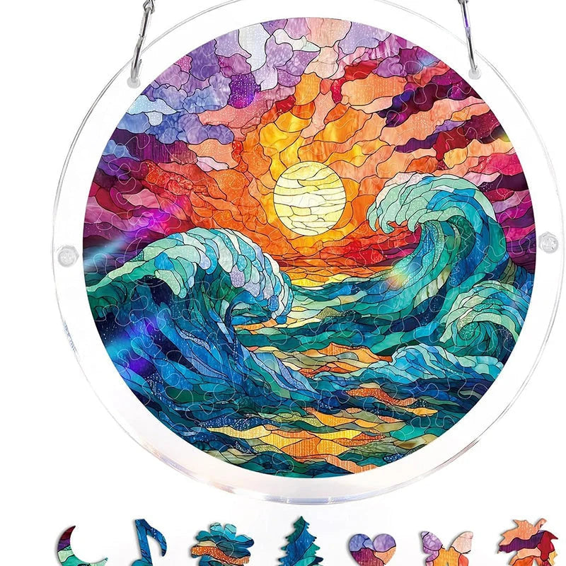 Sun Catcher Mosaic Stained Glass Shatterproof Acrylic & UV-Resistant