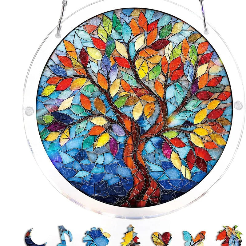 Sun Catcher Mosaic Stained Glass Shatterproof Acrylic & UV-Resistant
