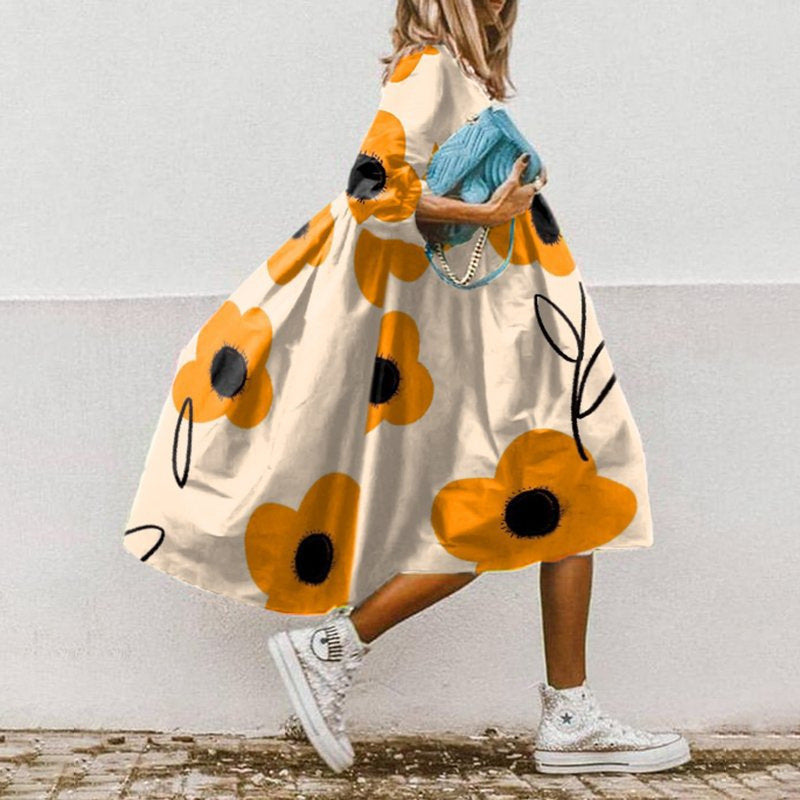 Sun Dress Boho Floral Lightweight & Breathable