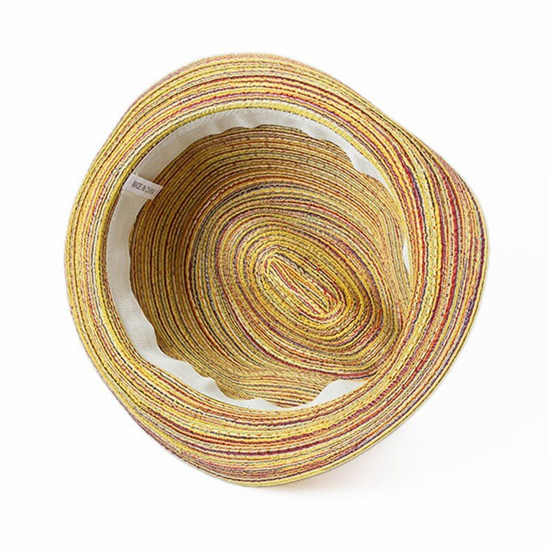 Sun Hat Braided Straw Wide Brim Lightweight & Breathable