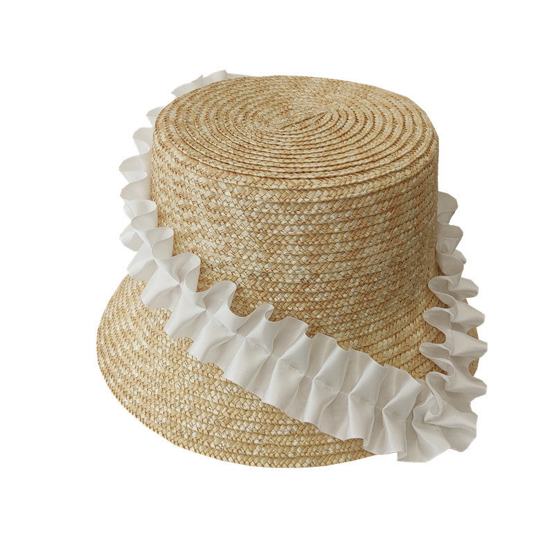 Sun Hat Braided Straw Wide Brim UV Protection