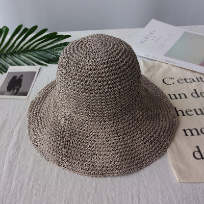 Sun Hat Foldable Wide Brim Braided Straw