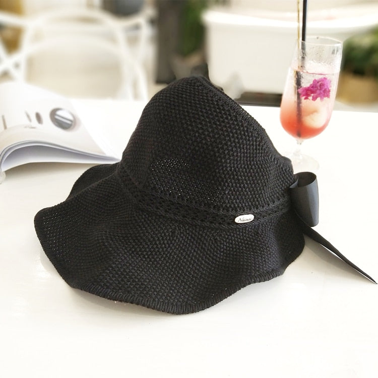Sun Hat UV Protection Ponytail Opening Rollable