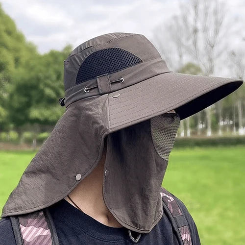 Sun Hat Wide Brim Detachable Neck & Face Shield