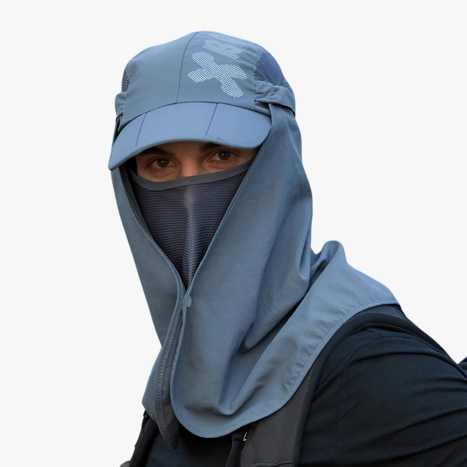 Sun Hat Wide Brim UV Protection Detachable Neck Flap