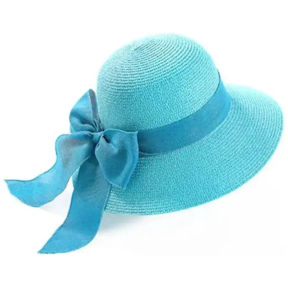 Sun Hat Wide Brim UV Protection Removable Bow