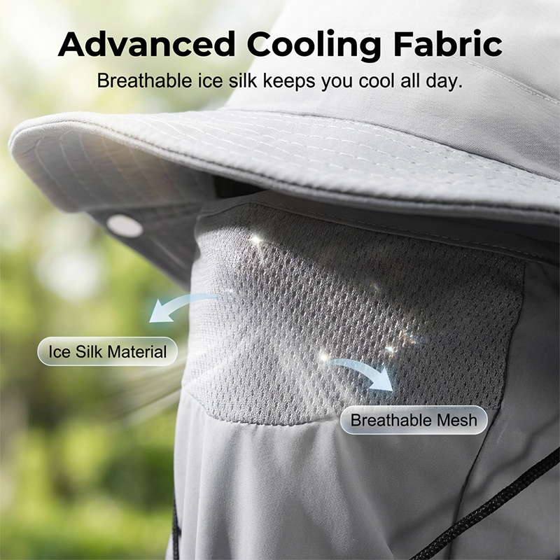 Sun Protection Hat Detachable Face Shield Cooling Mesh Ventilation