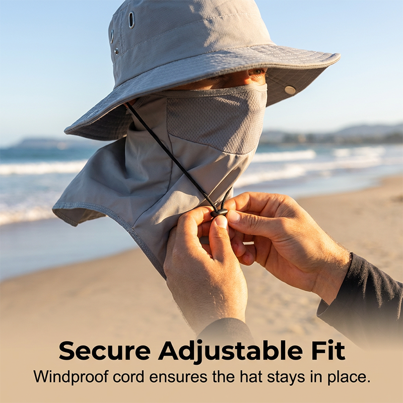 Sun Protection Hat Detachable Face Shield Cooling Mesh Ventilation