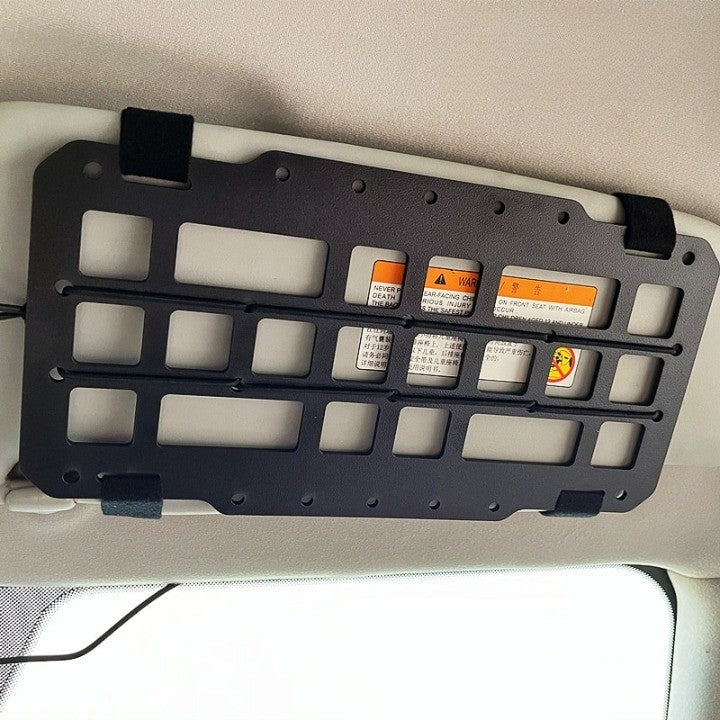 Sun Visor Organizer ABS Plastic Universal Fit Tool-Free Installation