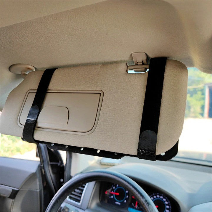 Sun Visor Organizer ABS Plastic Universal Fit Tool-Free Installation