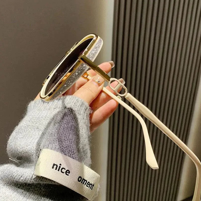 Sunglasses Oversized 100% UV Protection Lightweight Metal Frame