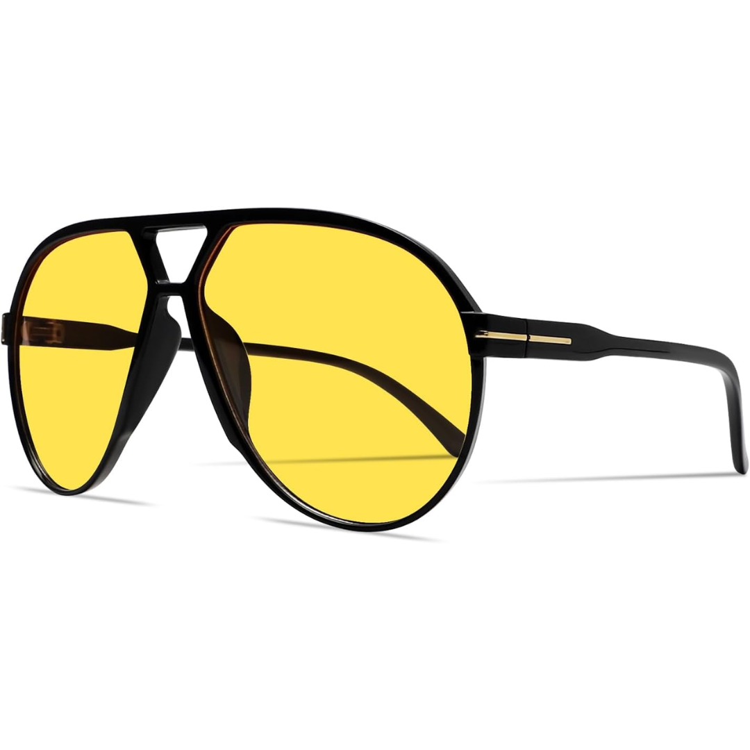 Sunglasses Oversized Aviator UV400 Lightweight & Adjustable Fit