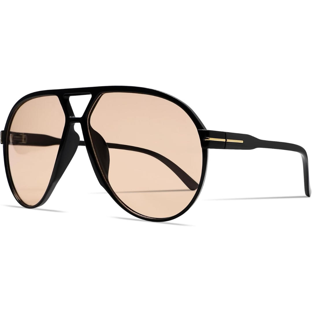 Sunglasses Oversized Aviator UV400 Lightweight & Adjustable Fit