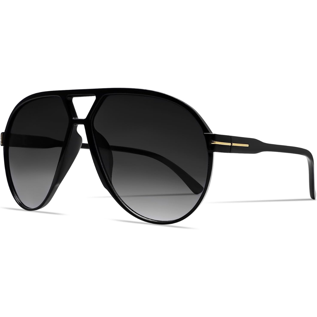 Sunglasses Oversized Aviator UV400 Lightweight & Adjustable Fit
