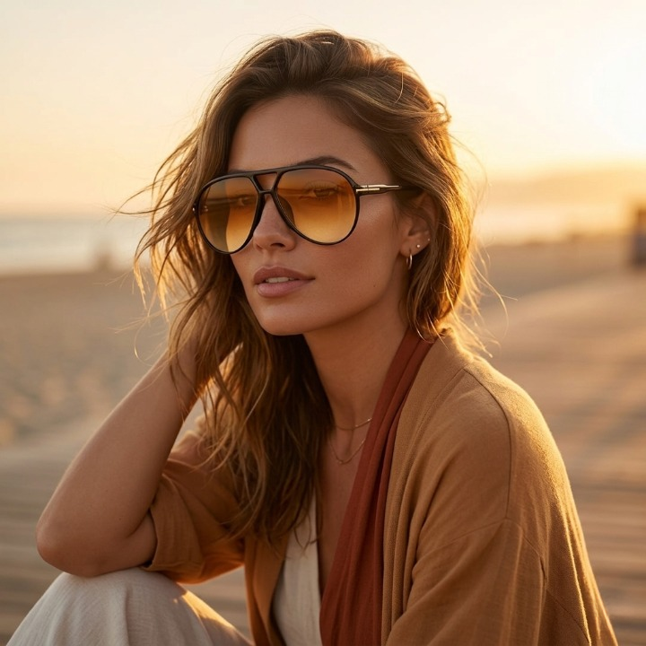Sunglasses Oversized Aviator UV400 Lightweight & Adjustable Fit