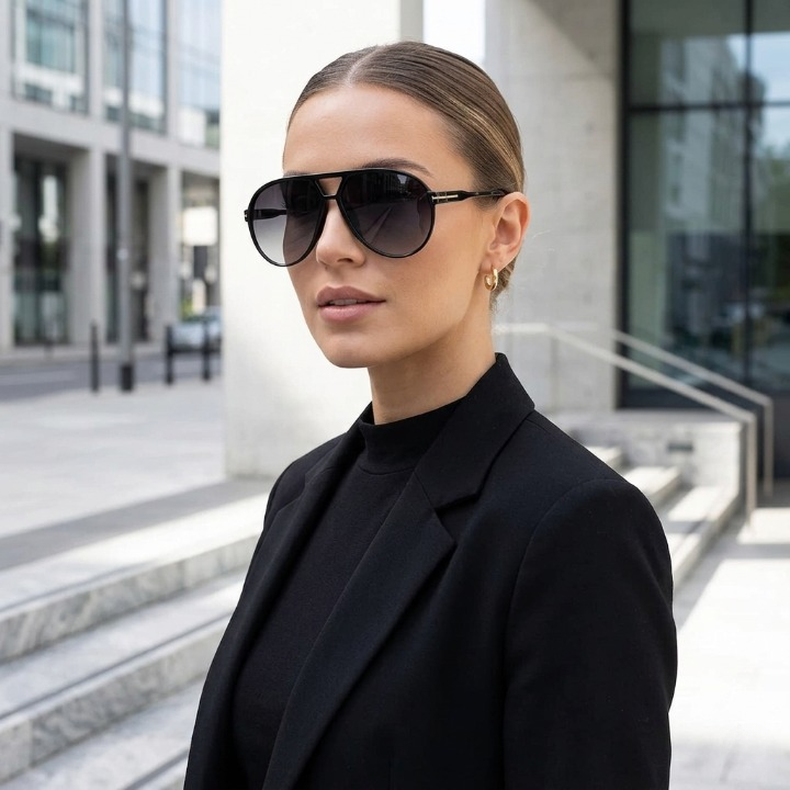 Sunglasses Oversized Aviator UV400 Lightweight & Adjustable Fit