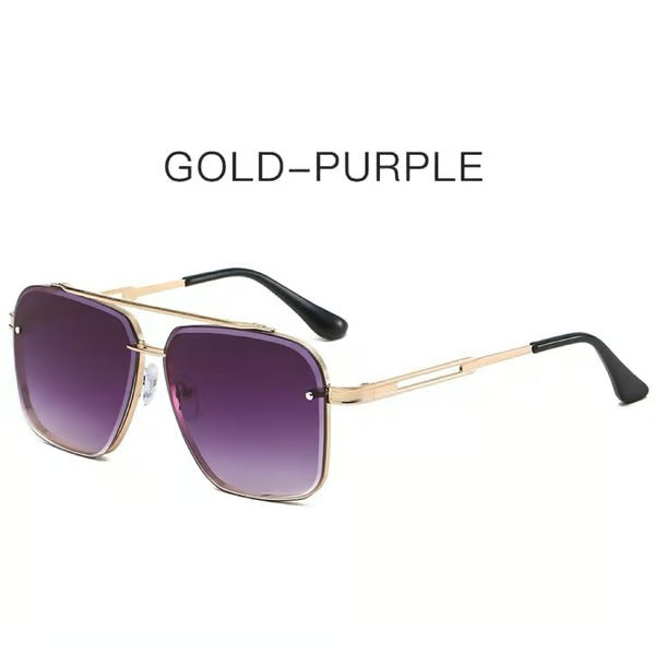 Sunglasses Oversized Retro Metal UV400 Protection
