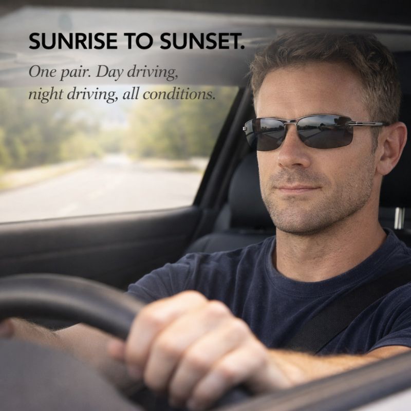 Sunglasses Photochromic & Polarized UV400 Aluminum Frame