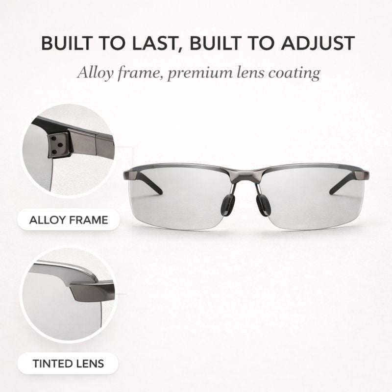 Sunglasses Photochromic & Polarized UV400 Aluminum Frame