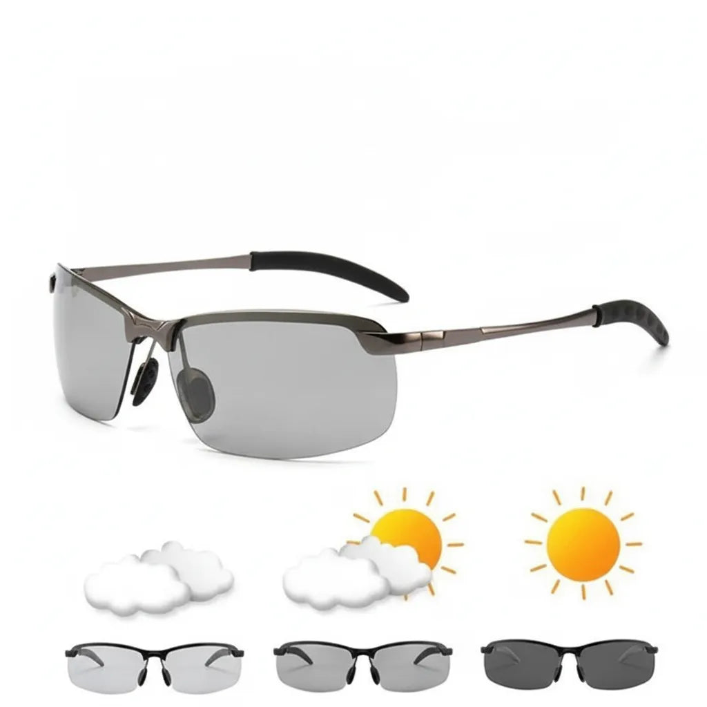 Sunglasses Photochromic & Polarized UV400 Ultra-Light Alloy Frame