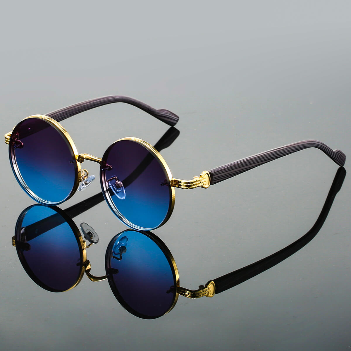 Sunglasses Retro Round UV400 Lightweight Metal Frame