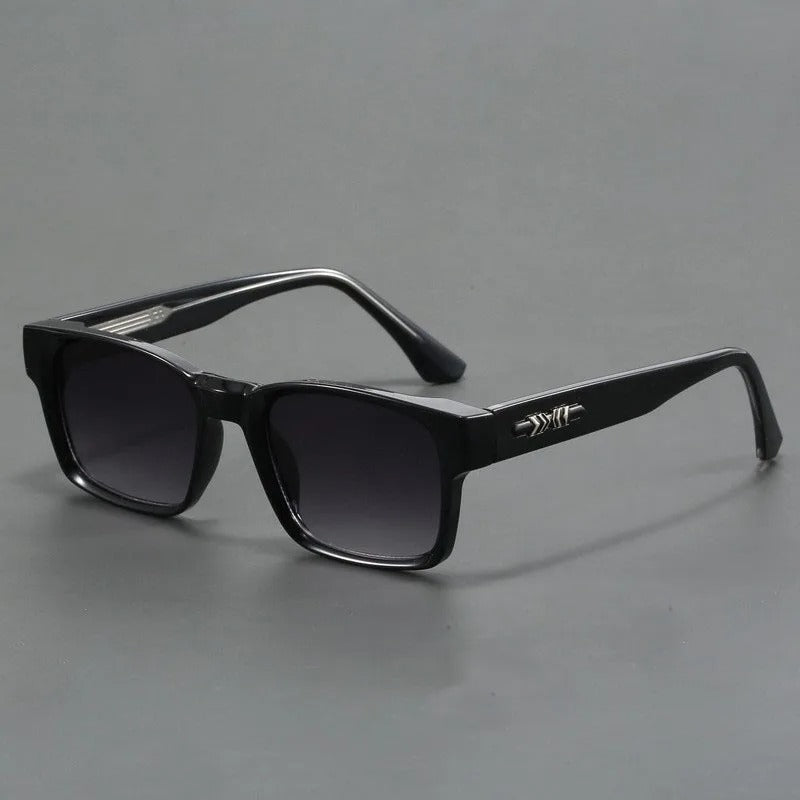Sunglasses Retro Square Frame UV400 Protection & Scratch-Resistant Lenses
