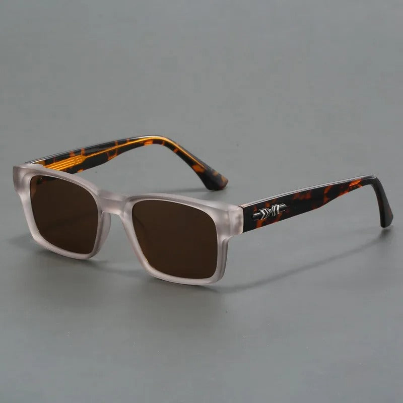 Sunglasses Retro Square Frame UV400 Protection & Scratch-Resistant Lenses