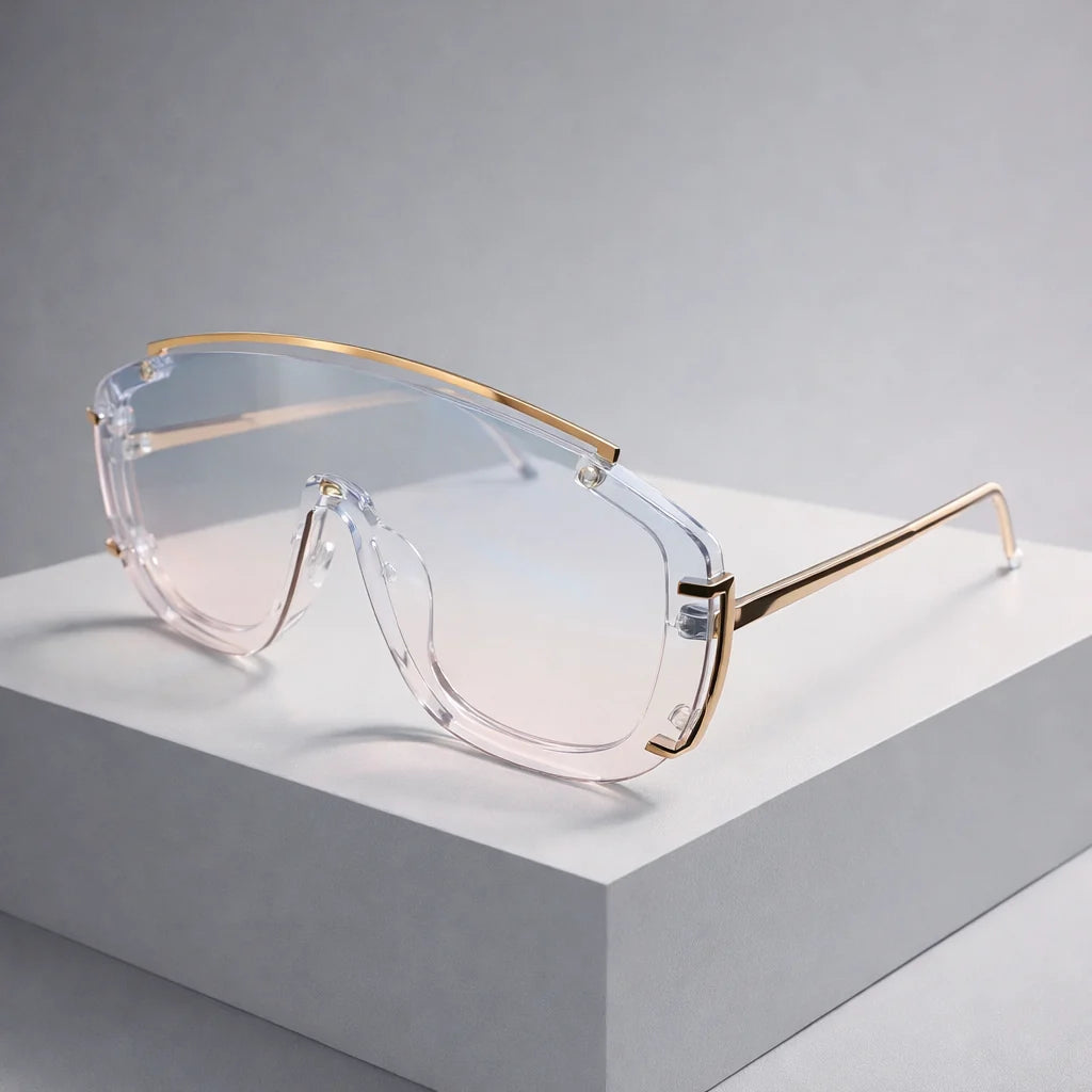 Sunglasses Sculpted Frame & Metal Accents Full UV Protection