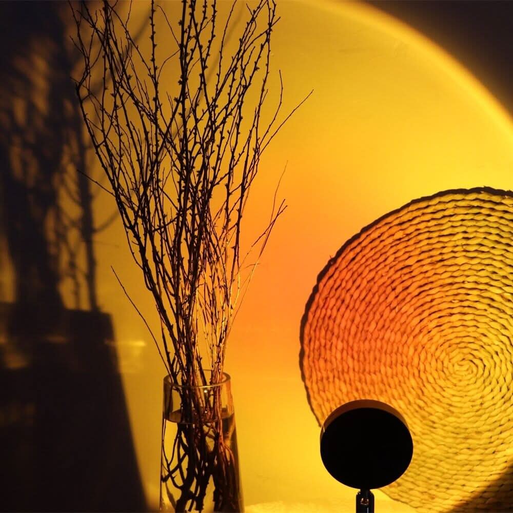 Sunset Projection Lamp 16 Colors Rotating Head USB Remote