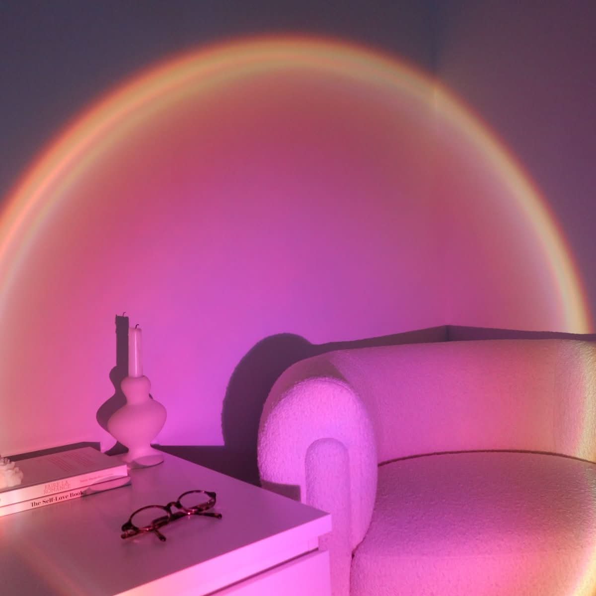 Sunset Projection Lamp 16 Colors Rotating Head USB Remote