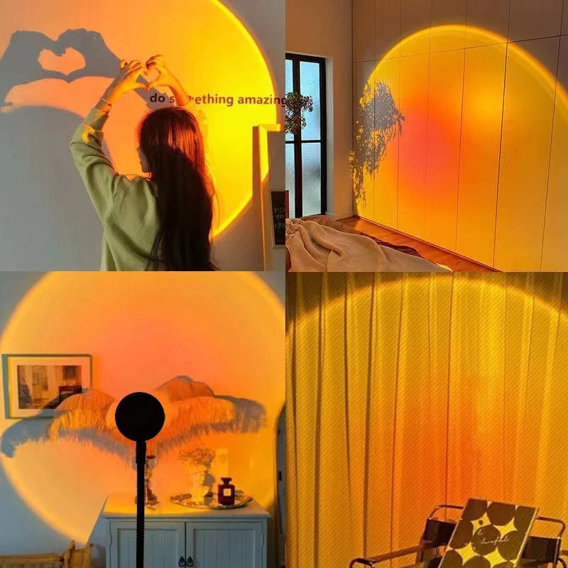 Sunset Projector Night Light 16-Color Remote Control USB Powered