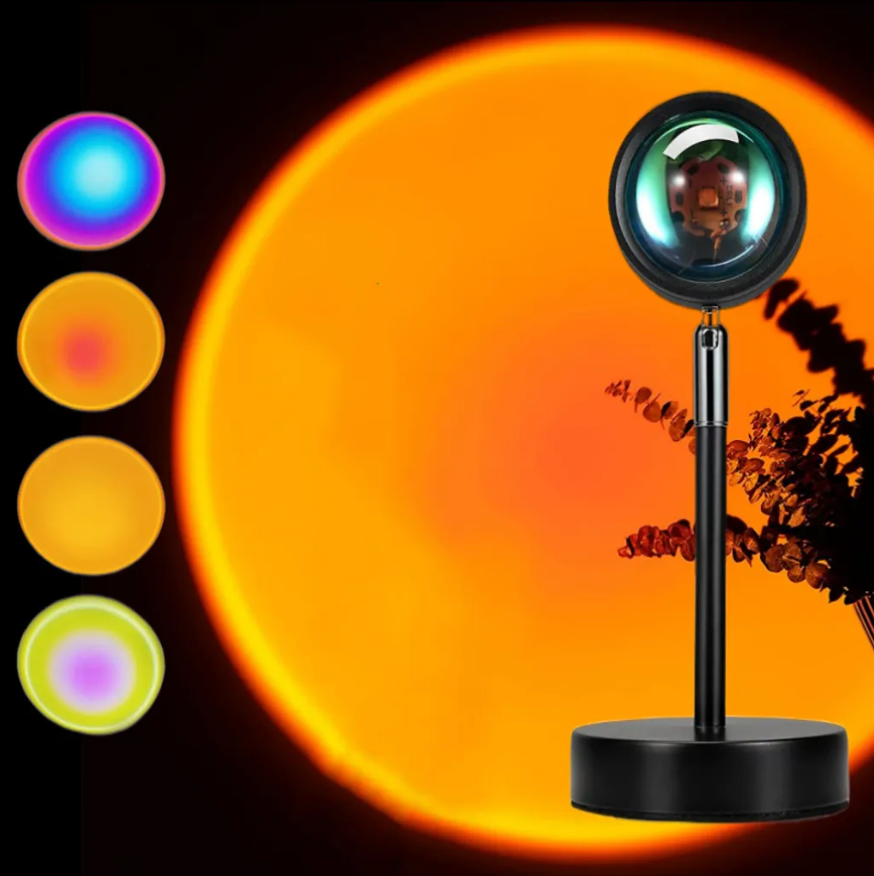 Sunset Projector Night Light 16-Color Remote Control USB Powered