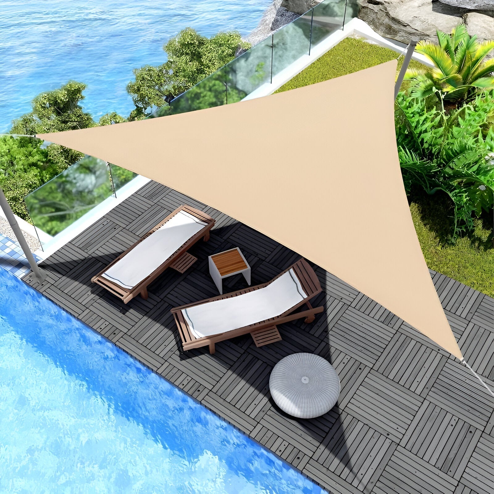 Sunshade Sail Triangular UV Blocking Polyester