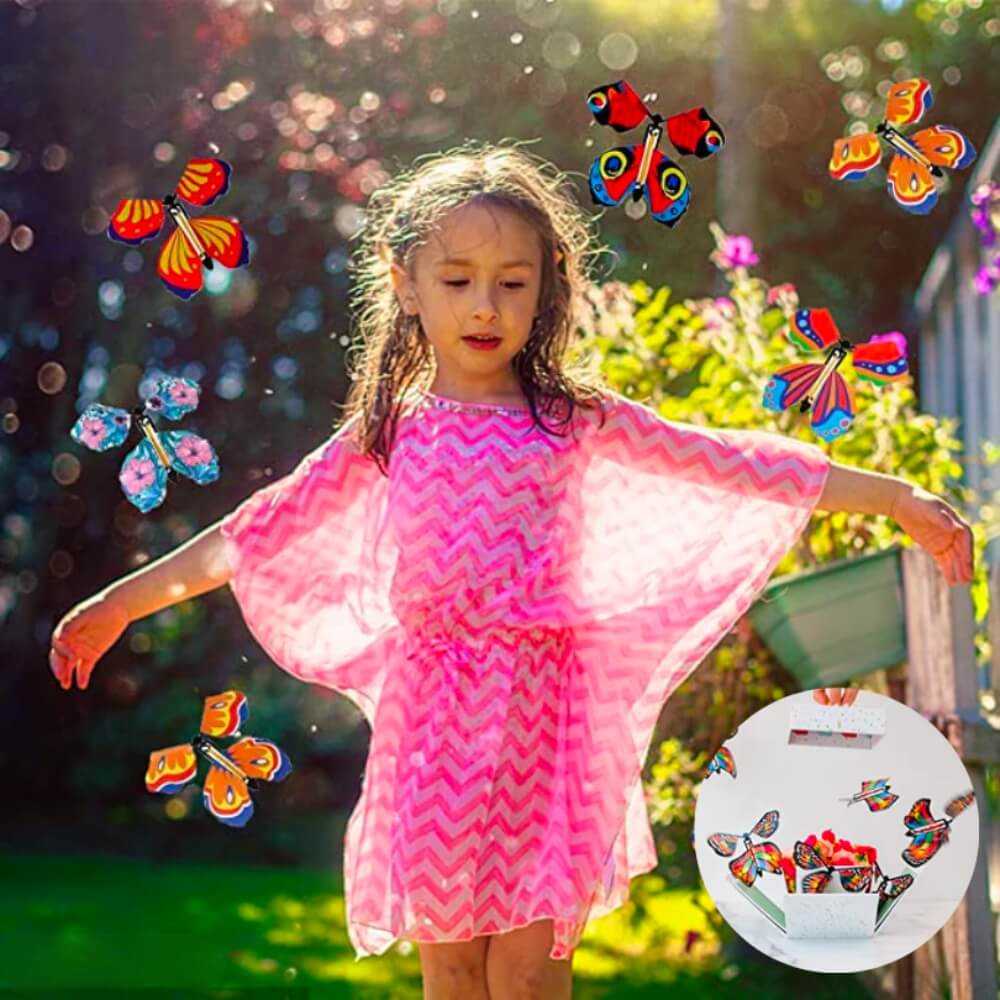 Surprise Box Wind-Up Butterflies Set of 5