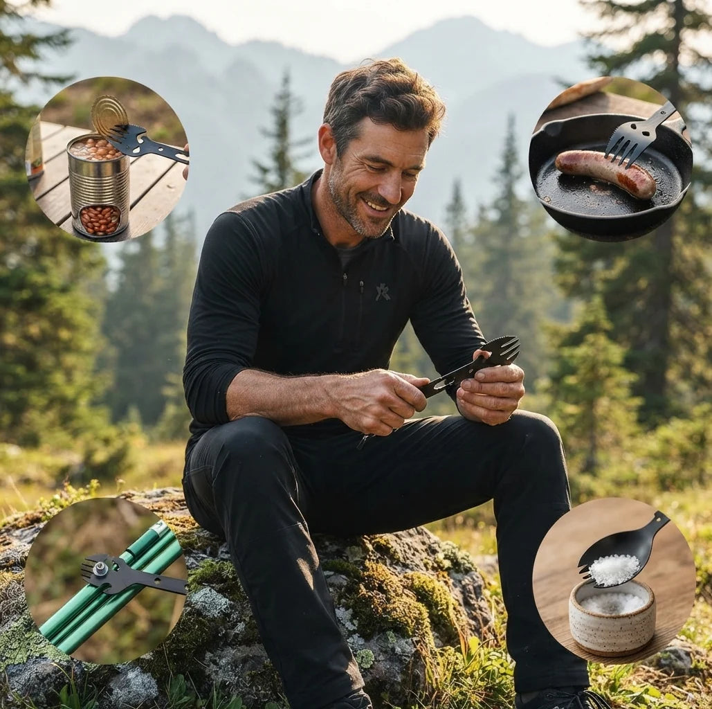 Survival Kit 13-Piece Luminous Compass & Waterproof Case
