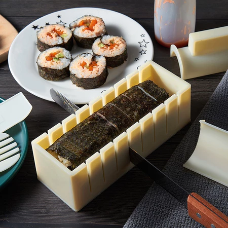 Sushi Mold Set No-Roll Press BPA-Free Dishwasher-Safe