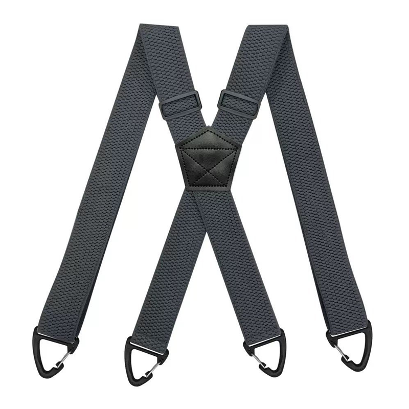 Suspenders Wide Padded Y-Back Adjustable Fit & Metal Clips