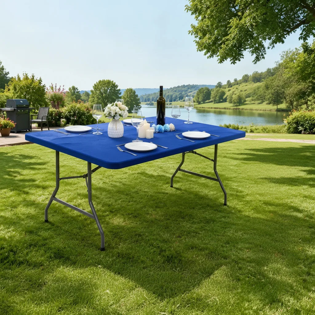 Table Cover Elastic Edges Water-Repellent & Machine-Washable