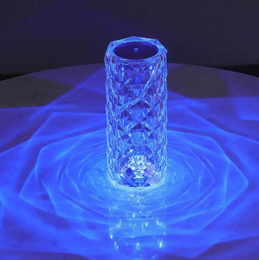 Table Lamp Acrylic Crystal 16 Color Touch & Remote