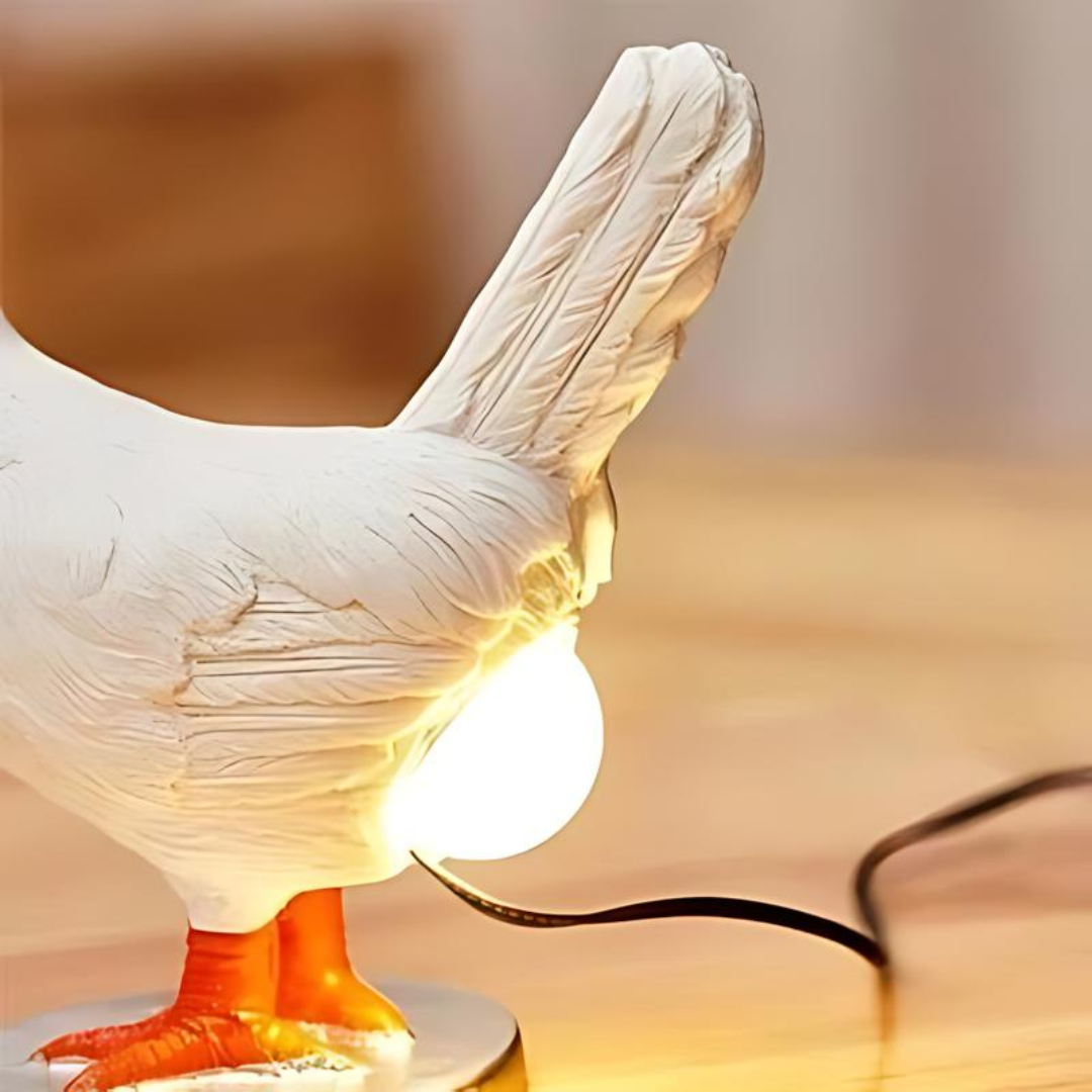 Table Lamp Chicken Shape Warm LED & Energy-Saving